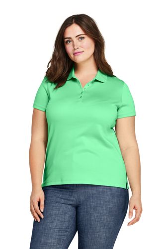 women's plus size cotton polo shirts