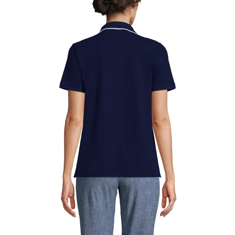 Women's Mesh Cotton Short Sleeve Polo Shirt view 5