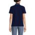 Women's Petite Mesh Cotton Short Sleeve Polo Shirt, Back