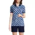 Women's Petite Mesh Cotton Short Sleeve Polo Shirt, Front
