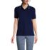 Women's Petite Mesh Cotton Short Sleeve Polo Shirt, Front