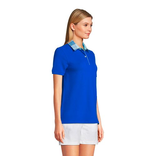Polo Piqué Stretch à Manches Courtes, Femme Stature Standard image number 2