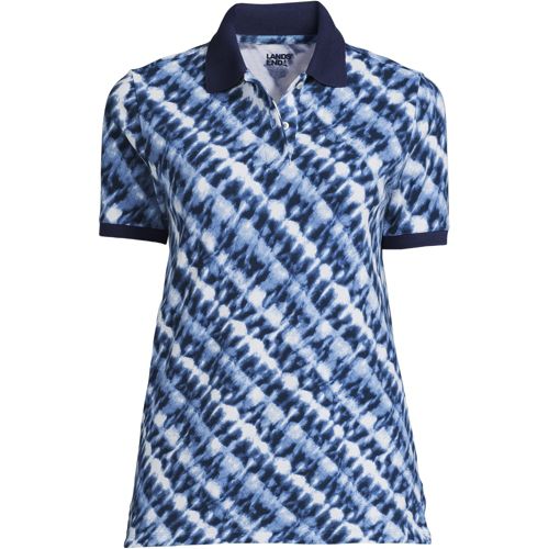 売れ筋商品|||ランズエンド カットソー トップス レディース Women's Short Sleeve Basic Mesh Polo Shirt White Women's Mesh Cotton Short Sleeve Polo Shirt | Lands' End