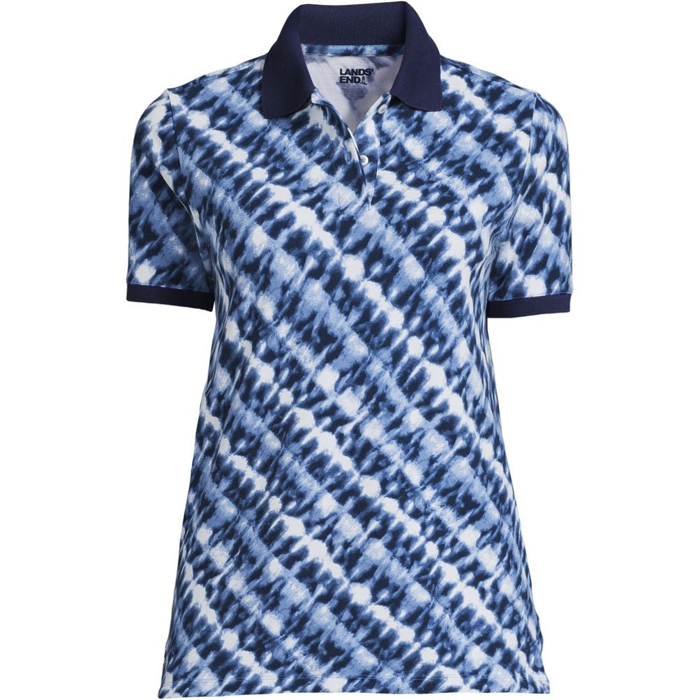 Women s Mesh Cotton Short Sleeve Polo Shirt Lands End