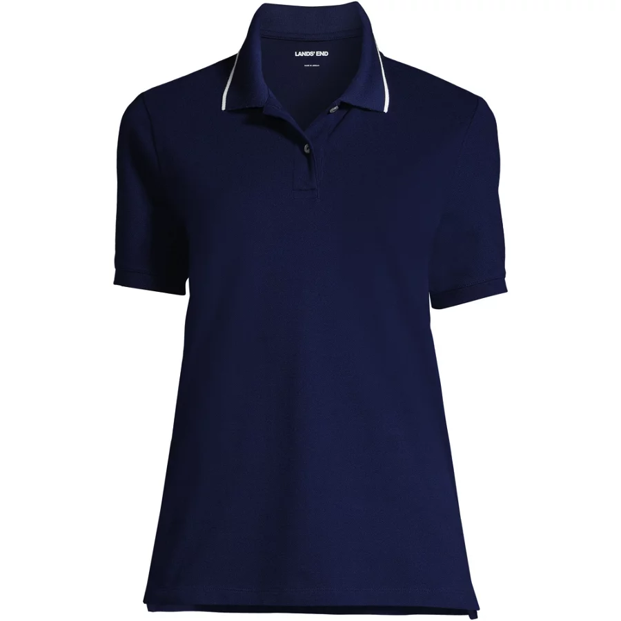 Women's Mesh Cotton Short Sleeve Polo Shirt