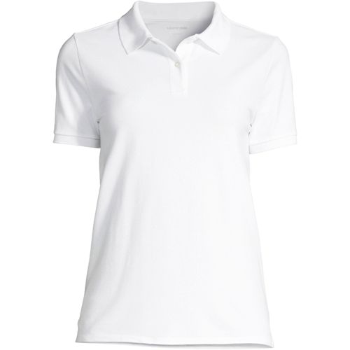 More Mile Womens Short Sleeve Cotton Polo Shirt White 