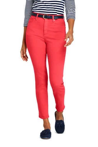 high rise colored jeans