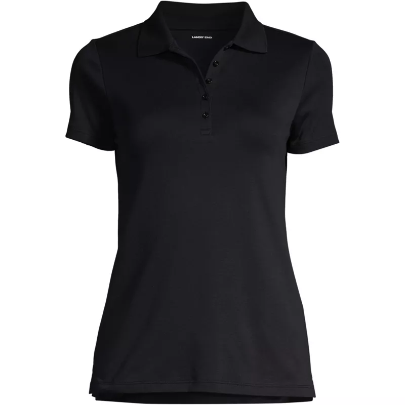 Women's Petite Supima Cotton Polo Shirt, Front