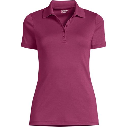 Polo en Coton Supima à Manches Courtes, Femme Stature Standard image number 4