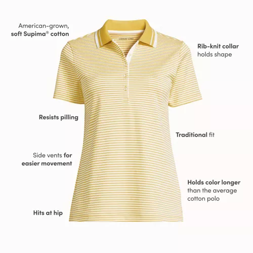 Women's Supima Cotton Polo Shirt, alternative image