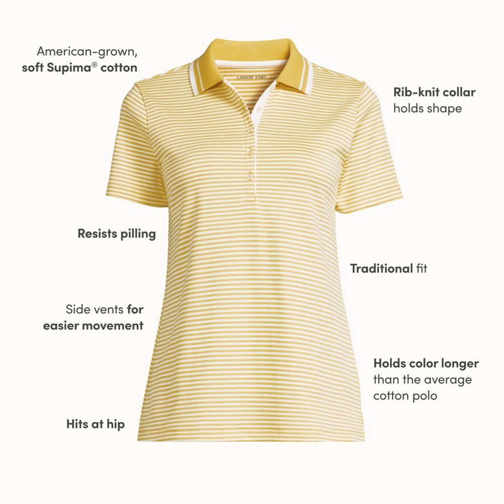 Women's Supima Cotton Polo Shirt | Lands' End