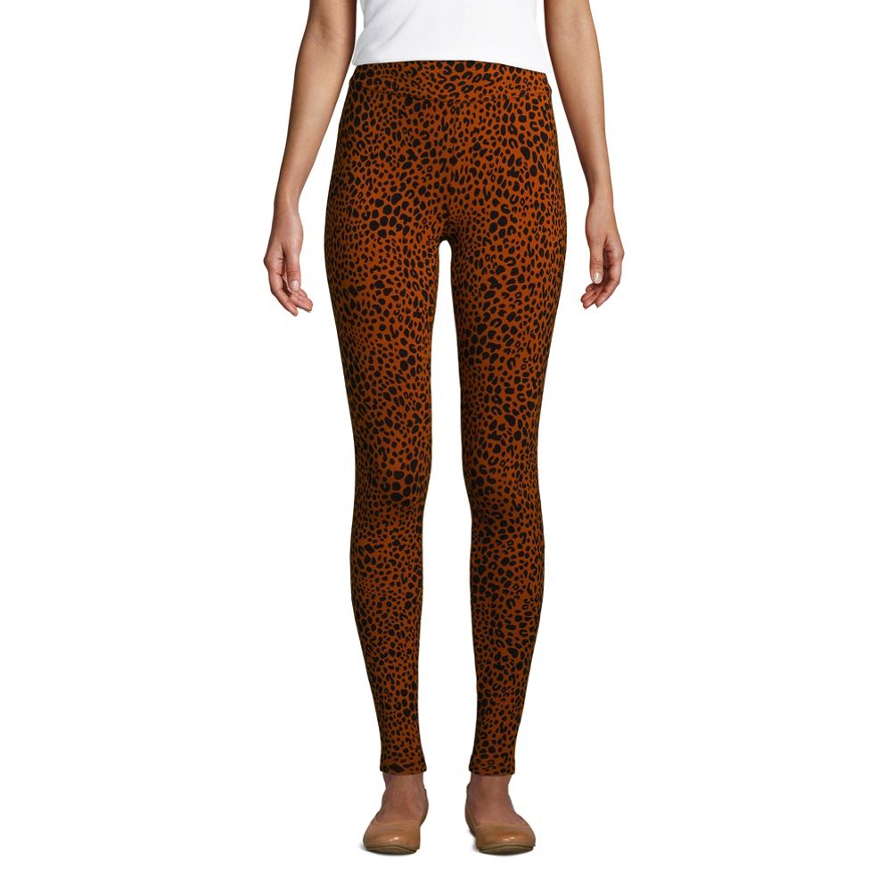 Lands' End Women's Tall Starfish Mid Rise Knit Leggings - Large Tall - Rich  Coffee : Target
