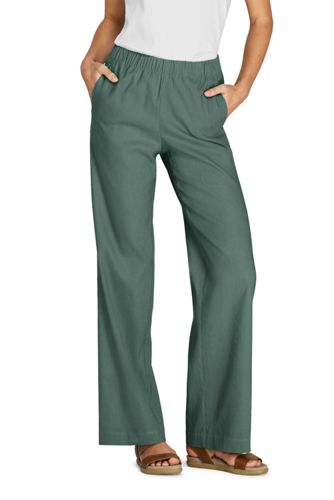 Weite Hose Im Leinen Mix Fur Damen Lands End