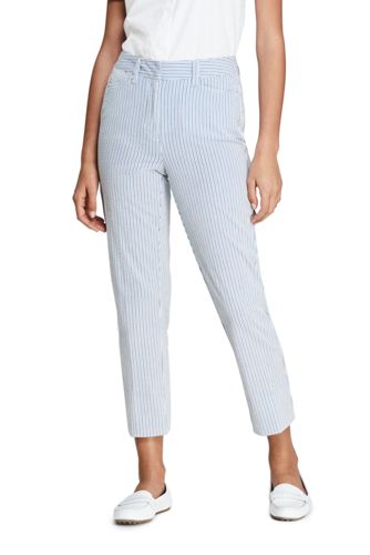 striped cropped trousers