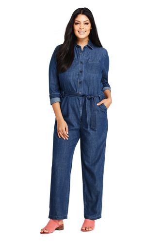 lightweight denim jumpsuit
