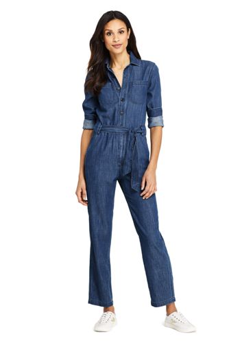 lightweight denim jumpsuit
