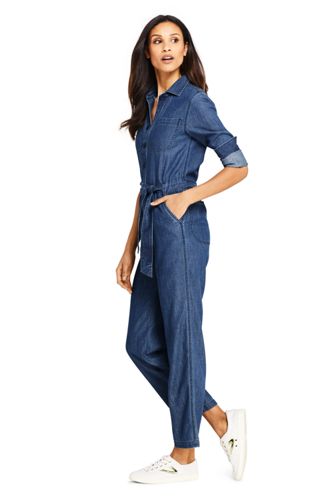 lightweight denim jumpsuit