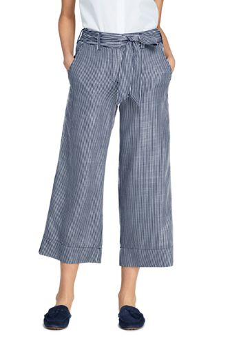 striped cropped trousers womens