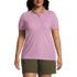 Women's Plus Size Mesh Cotton Short Sleeve Polo Shirt , Front
