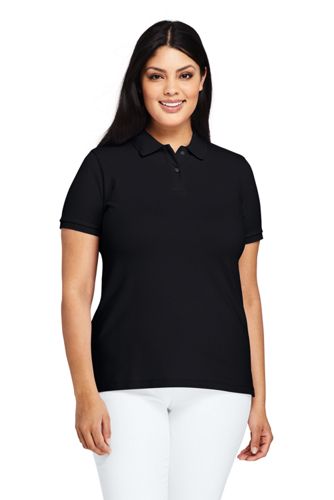 women's plus size navy blue polo shirts