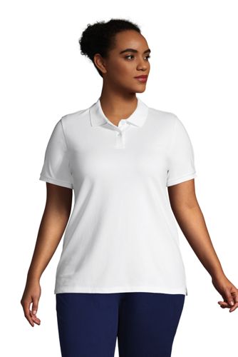 plus size women's sleeveless polo shirts