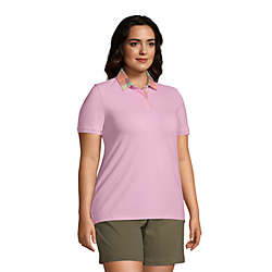 Women's Plus Size Mesh Cotton Short Sleeve Polo Shirt , alternative image