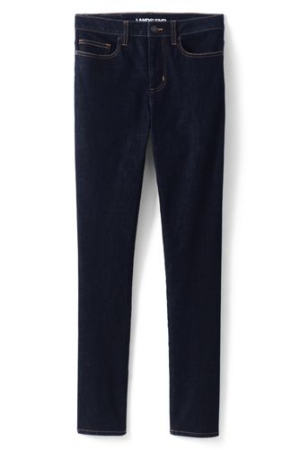 lands end mid rise straight jeans