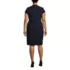 School Uniform Women's Plus Size Washable Wool Piped Sheath Dress, Back