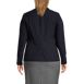 School Uniform Women's Plus Size Washable Wool Two Button 26" Blazer, Back