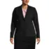 School Uniform Women's Plus Size Washable Wool Two Button 26" Blazer, Front