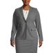 School Uniform Women's Plus Size Washable Wool Two Button 26" Blazer, Front