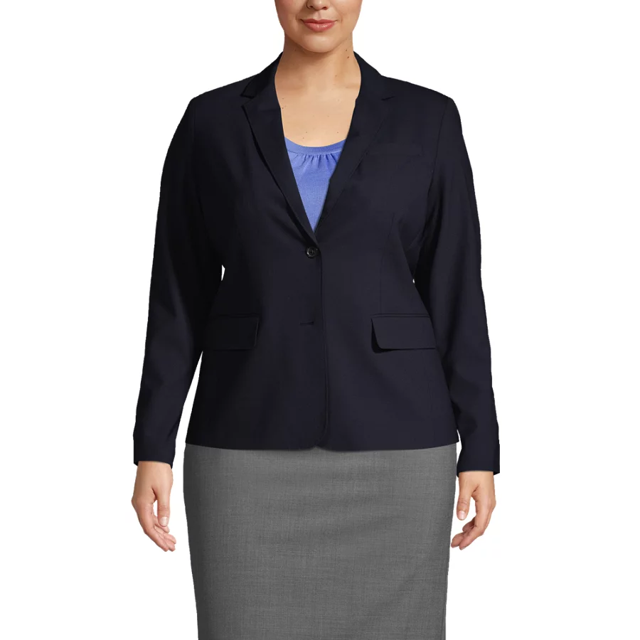 School Uniform Women's Washable Wool Two Button Traditional Blazer view 3
