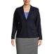 School Uniform Women's Plus Size Washable Wool Two Button 26" Blazer, Front