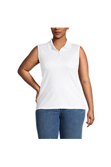 Women's Sleeveless Polo Shirt in Supima Cotton