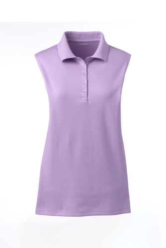 women's cotton sleeveless polo shirts