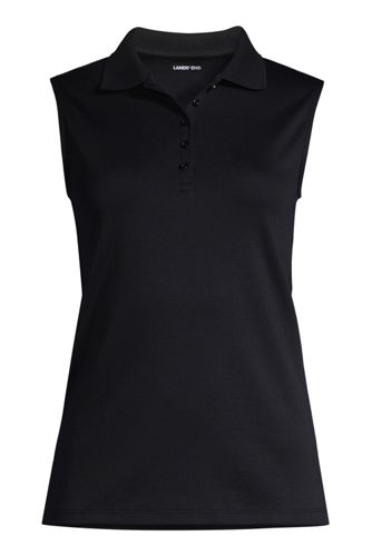 women's cotton sleeveless polo shirts