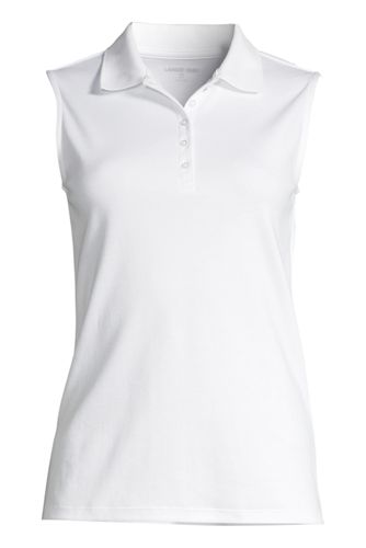 plus size women's sleeveless polo shirts