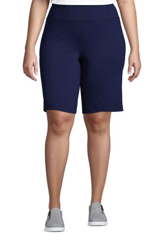 Danskin Now Women's Plus-Size French Terry Bermuda Shorts 