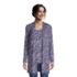 Women's Petite Lightweight Jersey Knit Long Cardigan Print, Front