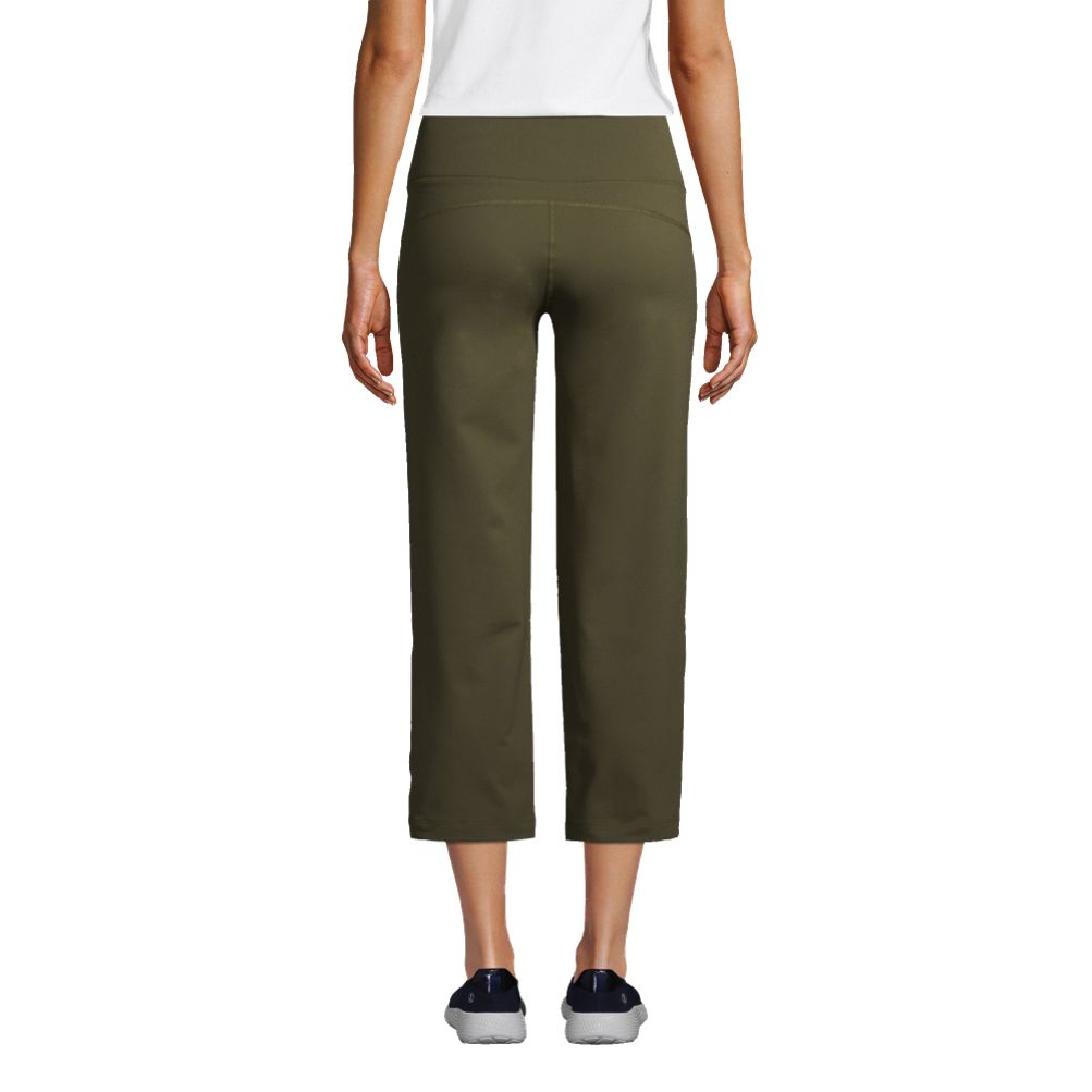 Capri Pants for Women High Waisted Cropped Yoga Leggings Elastic Drawstring  Stretch Trousers with Pockets Workout Capris