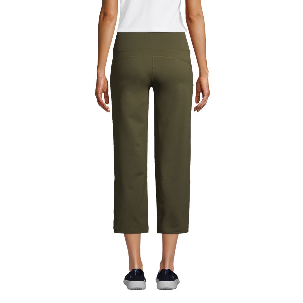 Lands' End Women's Active Crop Yoga Pants - Medium - Black : Target