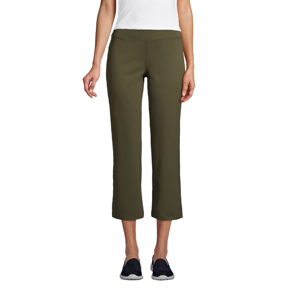 Lands' End Women's Plus Size Active Crop Yoga Pants - 2x - Deep Balsam :  Target