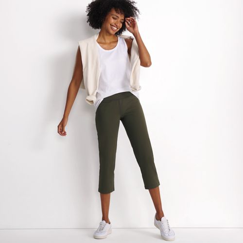 Plus Size Lands' End Active Crop Yoga Pants