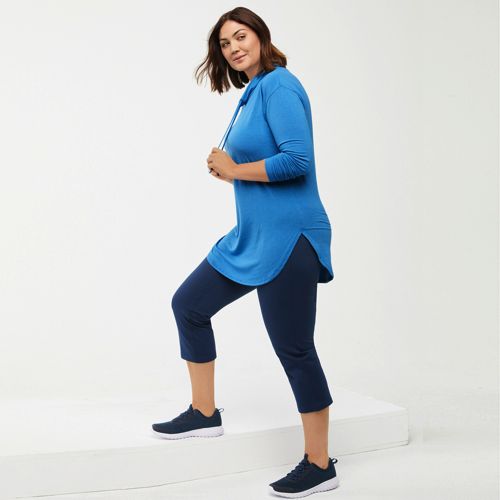 Lands' End Women's Plus Size Active Fleece Lined Yoga Pants
