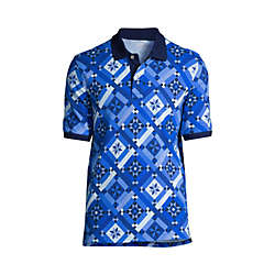 Men's Short Sleeve Print Comfort-First Mesh Polo Shirt, Front