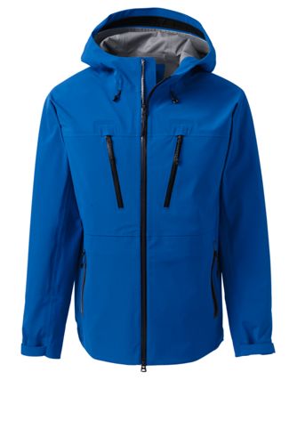 blue rain jacket