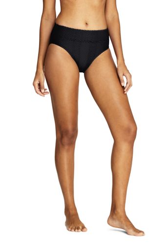textured high waisted bikini bottoms