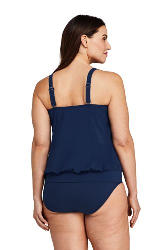 women's plus size blouson swimwear