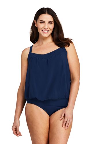 women's blouson bathing suit tops