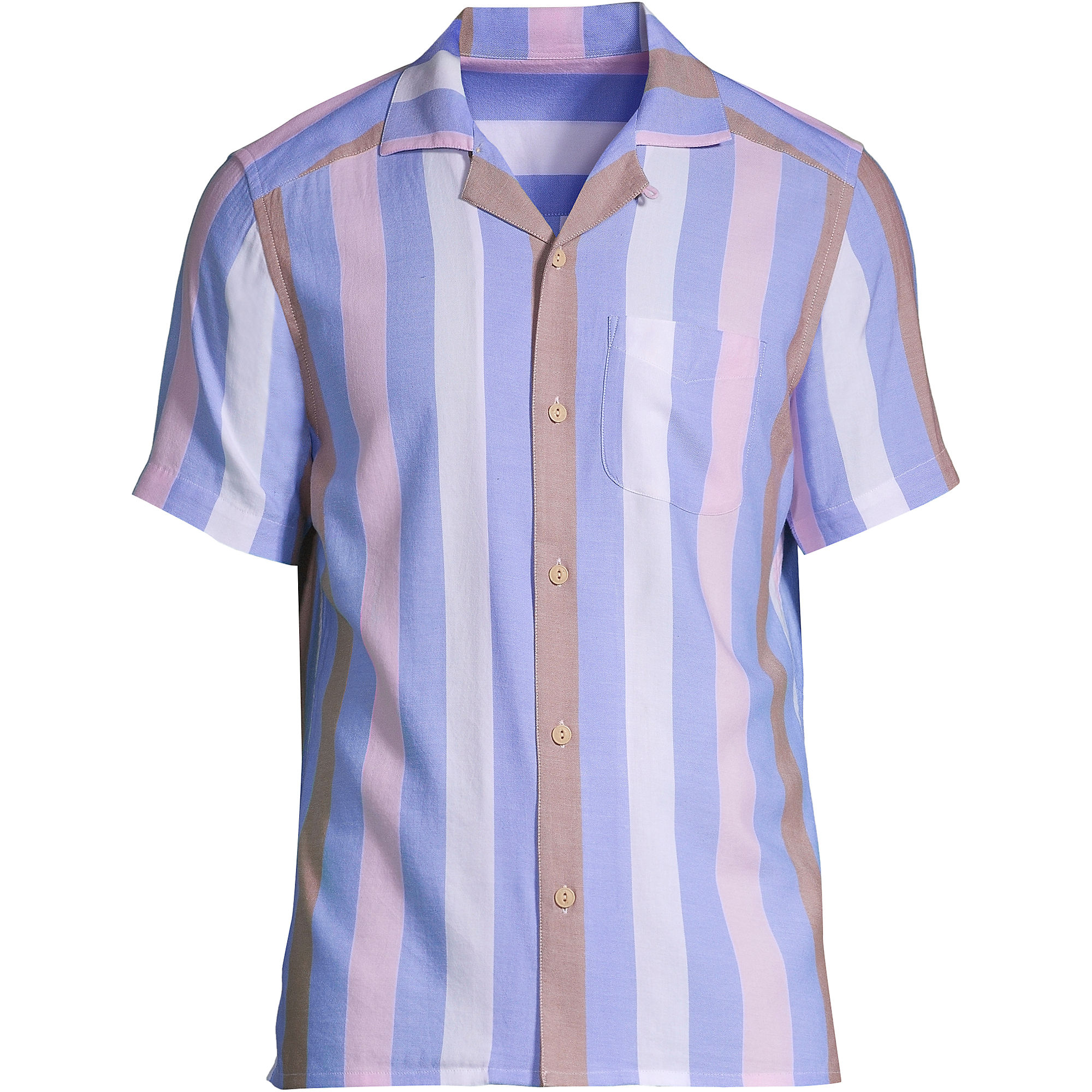Lands End Men's Short Sleeve Camp Collar Hawaiian Shirt (various size)